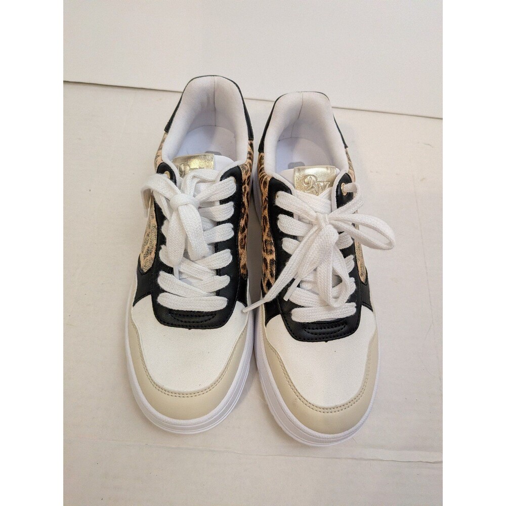 Nine West Nenya Sneakers Women’s Size 7M Ivory Taupe Multi Casual Lace-Up Shoes - Picture 2 of 8